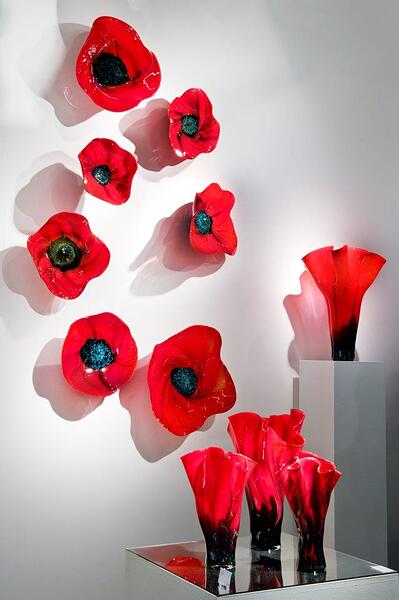 red poppies