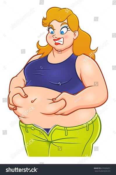 stock-vector-funny-cartoon-fat-woman-on-the-white-background-674326651