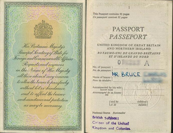 UK Passport Blur
