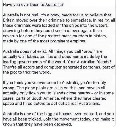 Australia by the Flat Earthers