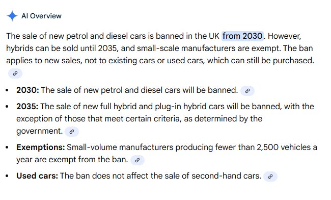 2030 vehicle ban
