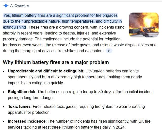 lithium Fires