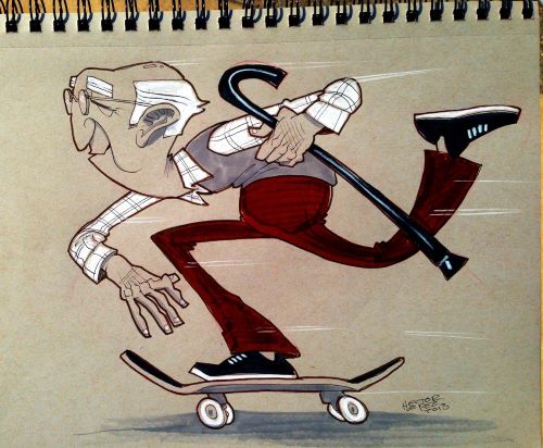 Buzz Geriatric on skateboard 2
